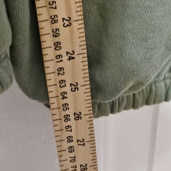 American Eagle Green Flower Embroidered High Rise Jogger Pants - Picture 8 of 10